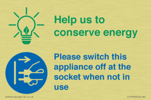 Help us to conserve energy - Unplug the kettle when finished